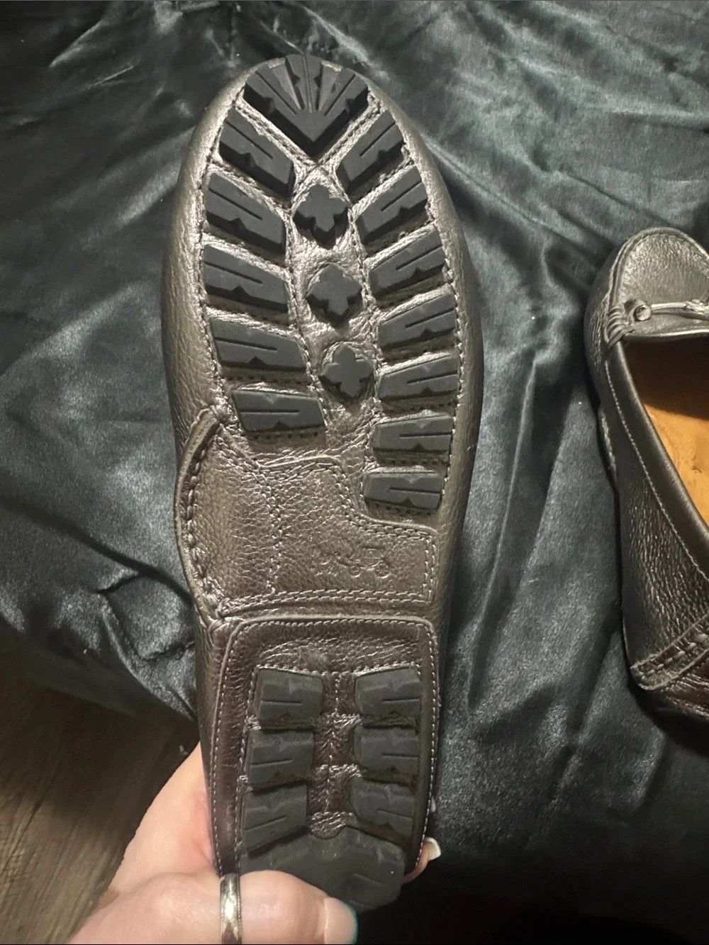 Coach Black Leather Loafers with Signature Bit